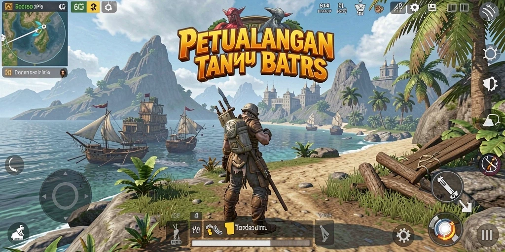 Tampilan menarik dari gameplay 6CF dalam dunia terbuka.