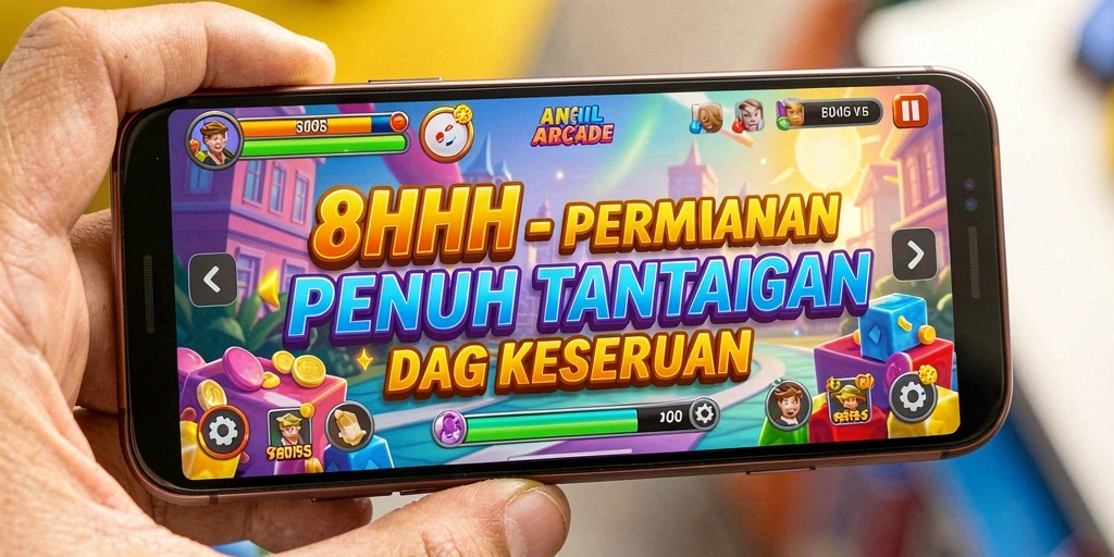Tampilan antarmuka permainan 8HHH dengan grafik yang memikat.