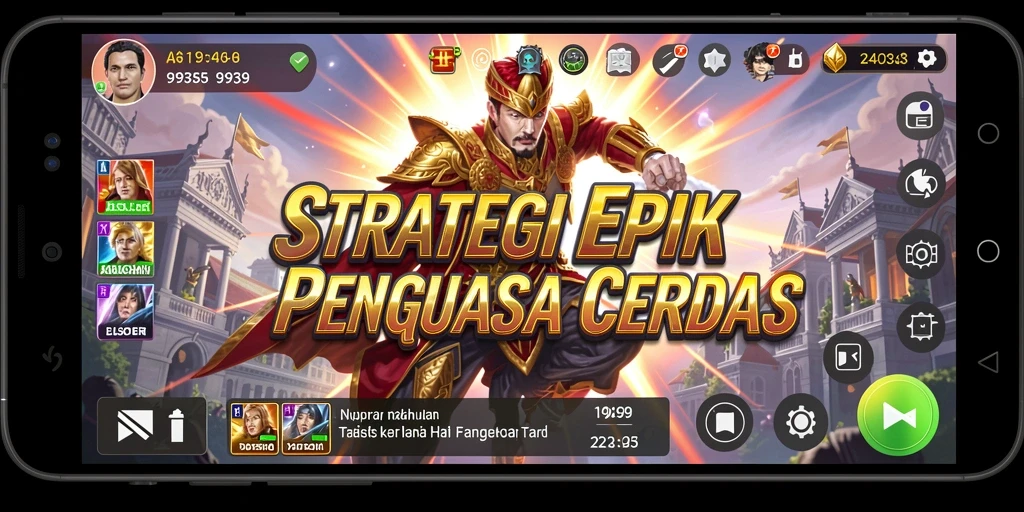 Tangkapan layar menggambarkan aksi strategis dalam permainan SLG.