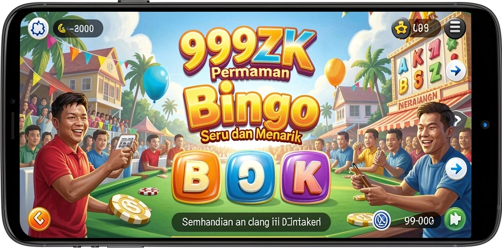 Screenshot gameplay Bingo di 999ZK yang seru dan interaktif.