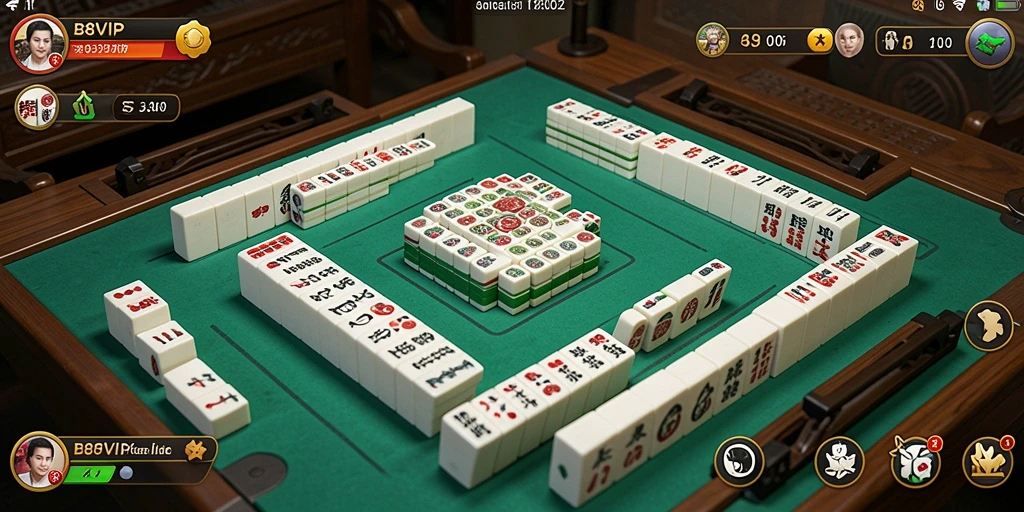 Screenshot gameplay B8VIP dengan visual Mahjong yang menawan.