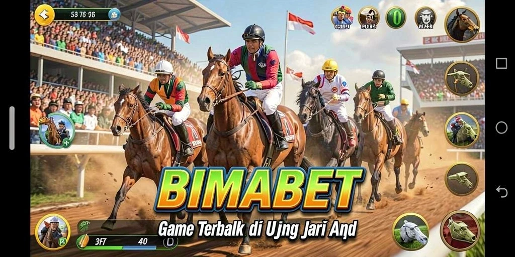Screenshot utama BIMABET menampilkan aksi balap yang menarik dan penuh kecepatan.