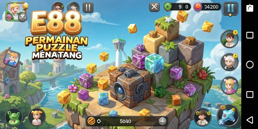Screenshot E88 menampilkan gameplay seru dan tantangan puzzle yang menarik.