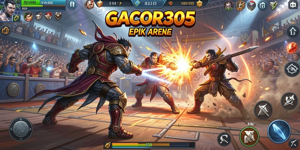 Gameplay GACOR305 dengan pertarungan mengesankan dan karakter unik.