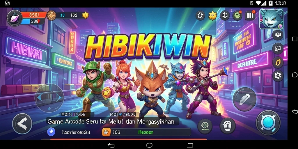 Screenshot HIBIKIWIN menampilkan serunya gameplay Arcade yang intens.
