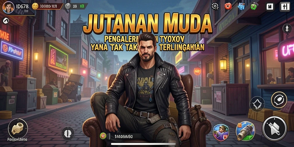 Tampilan gameplay ID678 yang menarik dengan elemen Tycoon yang mendalam.