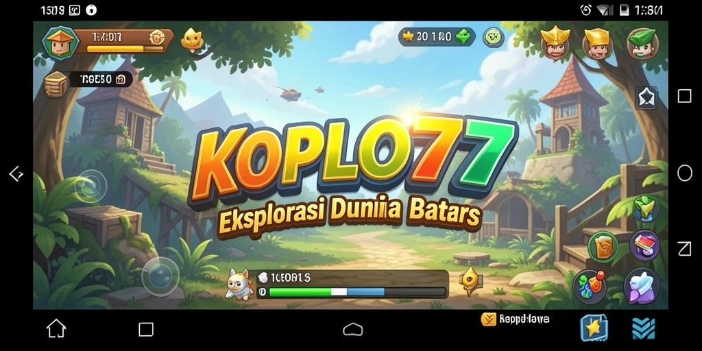 Screenshot gameplay KOPLO77 menampilkan eksplorasi dunia terbuka.