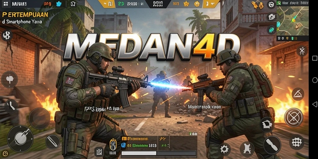 Screenshot gameplay MEDAN4D yang menunjukan aksi pertempuran intens.
