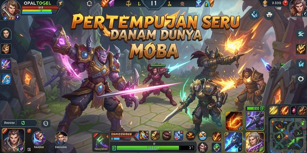 Tampilan gameplay MOBA yang mendebarkan di OPALTOGEL.