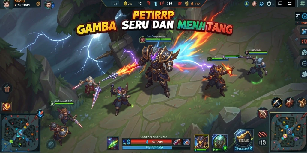 Tampilan menarik dari gameplay MOBA PETIRRP yang mengasyikkan.