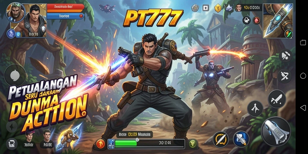 Tampilan gameplay PT777 yang mendebarkan dan penuh aksi.