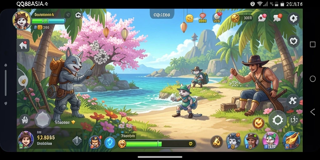 Tampilan gameplay santai QQ88ASIA yang penuh keseruan.