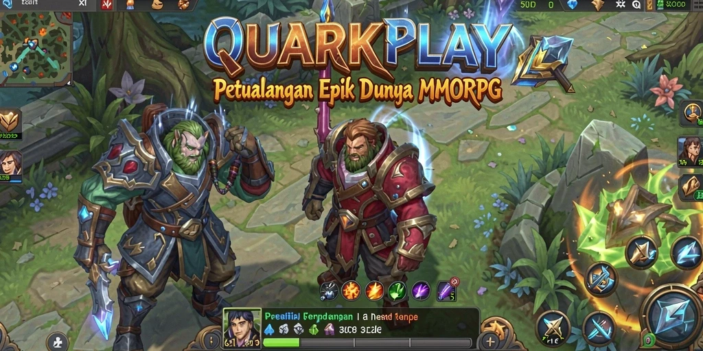Tampilan gameplay epik dalam dunia fantasi QUARKPLAY