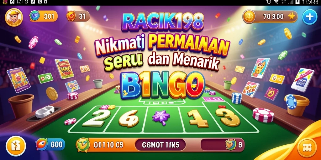Tampilan gameplay seru di RACIK198 saat bermain Bingo.