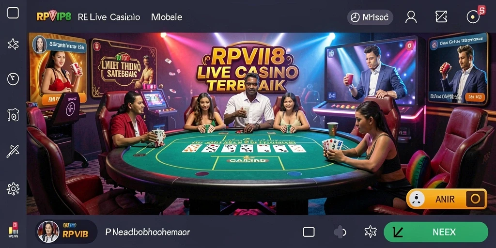 Tampilan gameplay Live Casino yang seru dan interaktif.