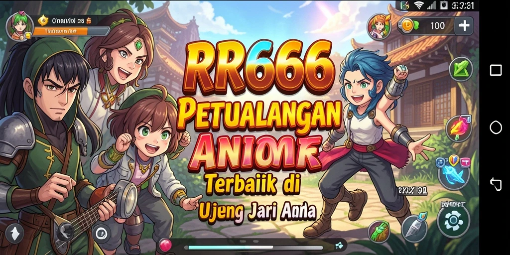 Screenshot menampilkan aksi seru dalam dunia Anime RR666.
