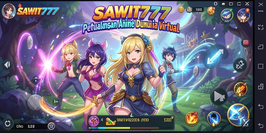 Tampilan menarik dari gameplay SAWIT777 dalam suasana Anime.