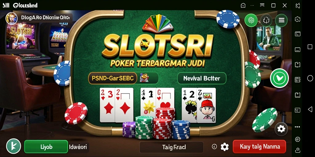 Tampilan menarik gameplay poker SLOTSRI dengan pemain yang bersaing.