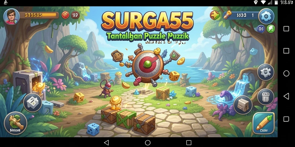 Tangkapan layar dari gameplay SURGA55 menampilkan tantangan Puzzle yang seru.