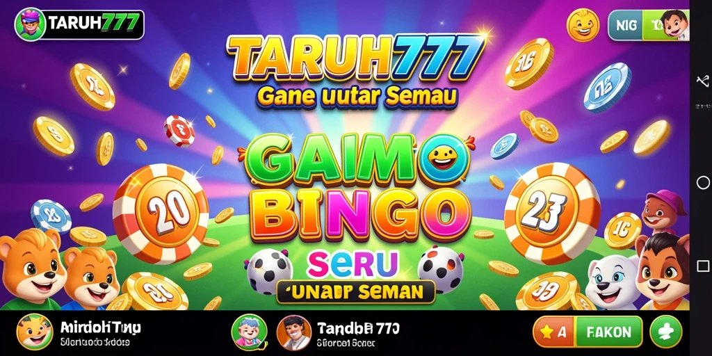 Tampilan screenshot TARUH777 dengan gameplay Bingo yang seru.