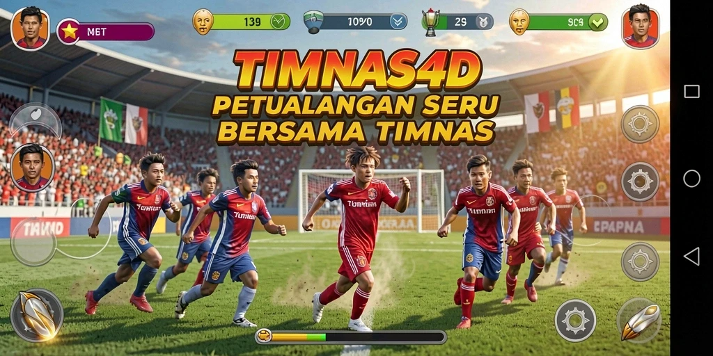 Gameplay seru TIMNAS4D dengan karakter dan misi yang beragam.