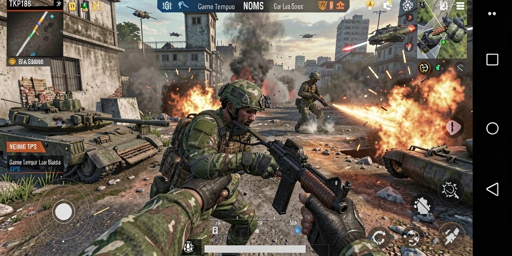 Tangkapan layar gameplay TKP188 yang menarik dan aksi tempur seru.