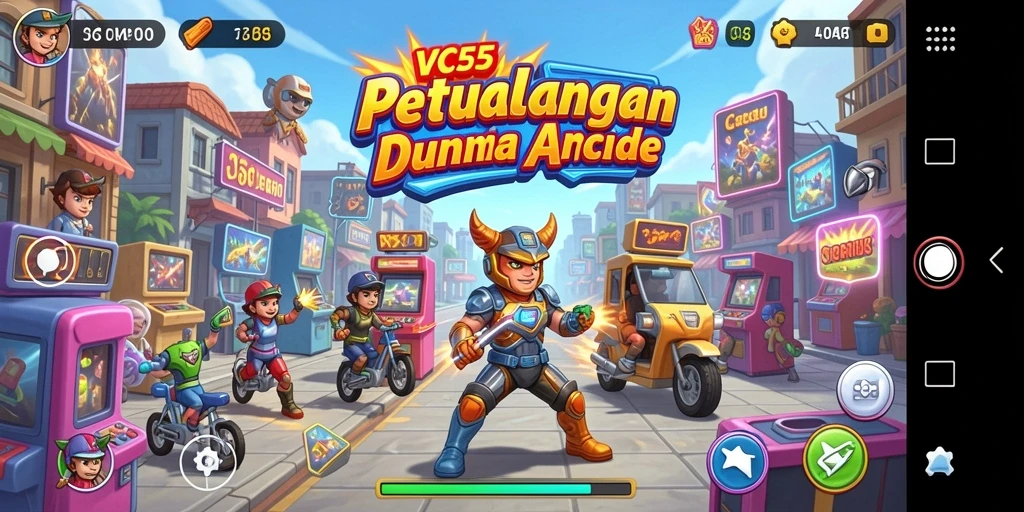Tampilan gameplay seru dari VC55 dengan tantangan arcade.