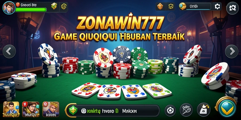 Tampilan gameplay ZONAWIN777 dengan suasana QiuQiu yang seru.